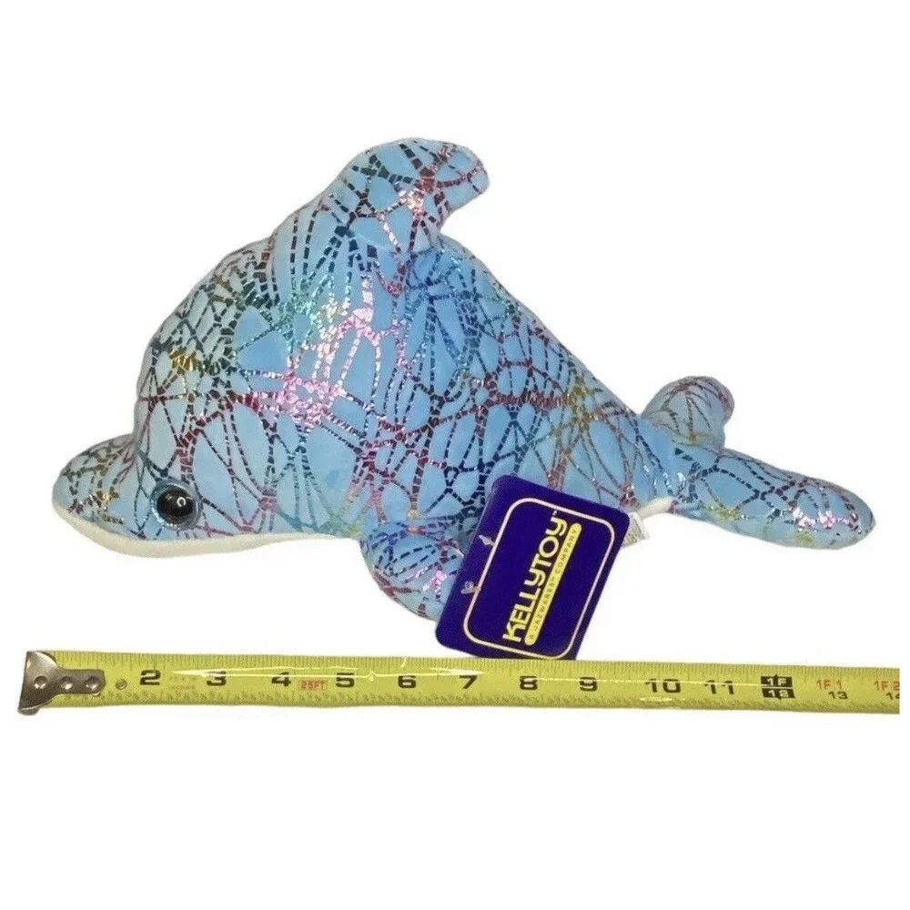 Kellytoy Blue Dolphin Plush 8